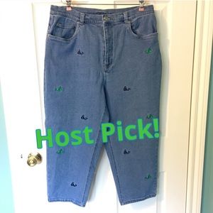 🎉HP!🎉 Quacker Factory Whale Jean Capri Cropped